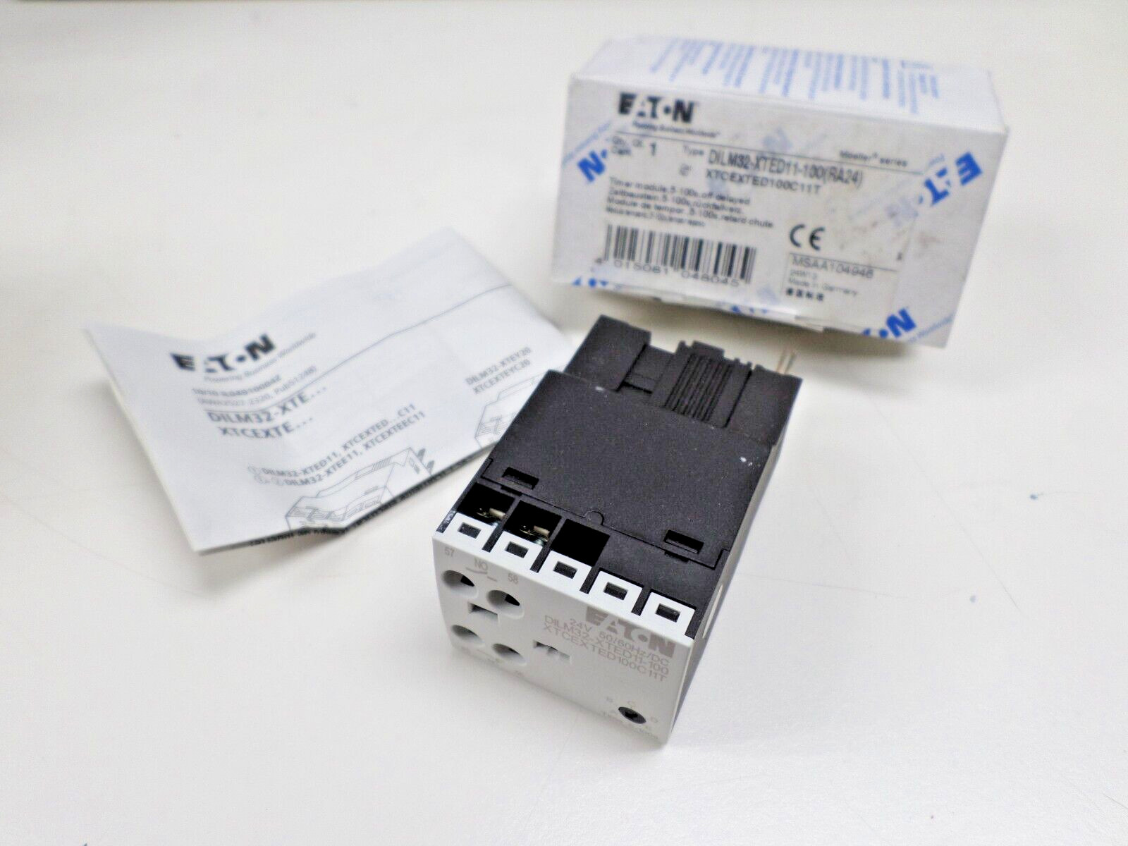 EATON Type DILM32-XTED11-100(RA24) Timing Relay XTCEXTED100C11T