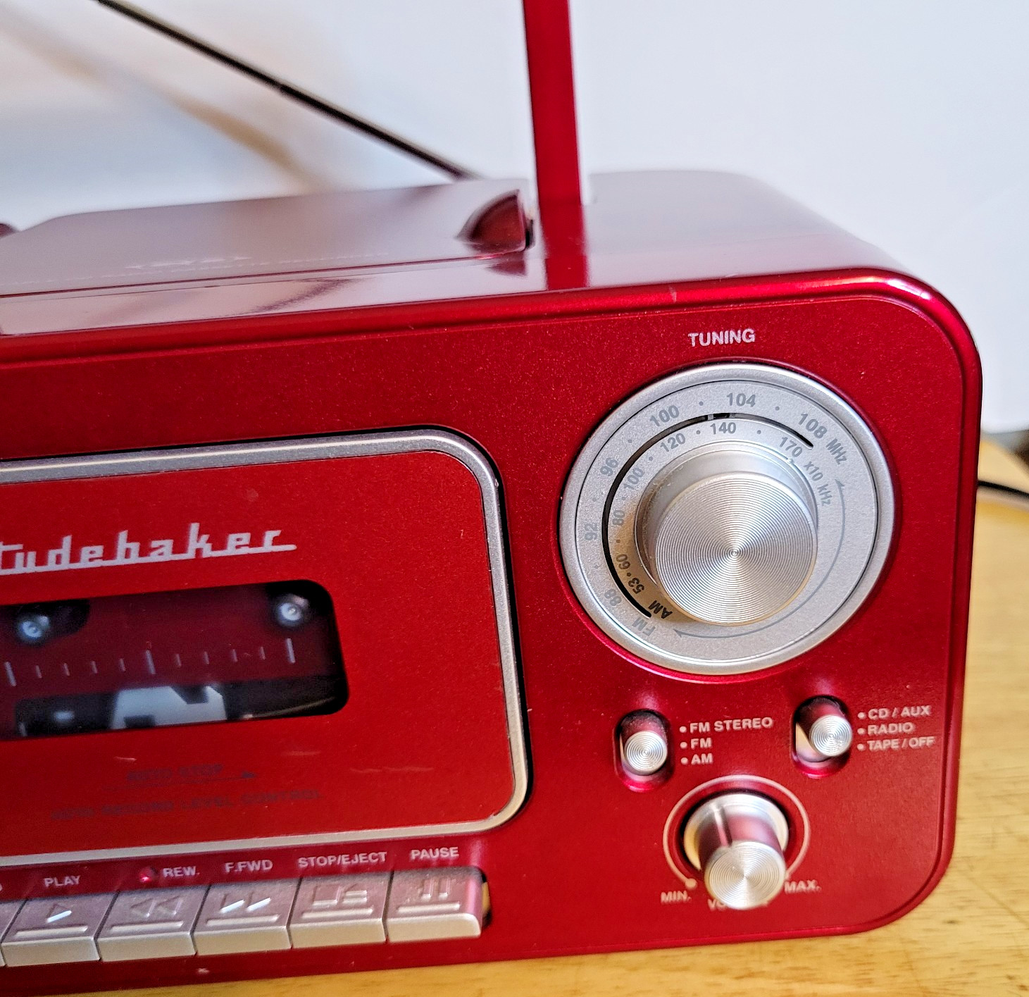 Portable Stereo CD Player with Bluetooth, AM/FM Stereo Radio and Cassette Player