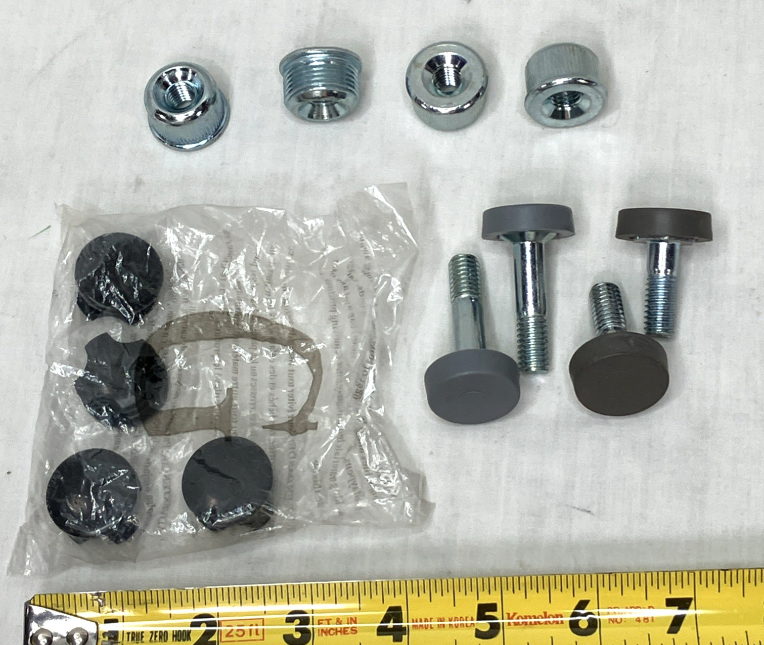 Set of 4 Metro Rack Style Adjustable Leveling Feet w/ Inserts & Hardware 2” 1.5”