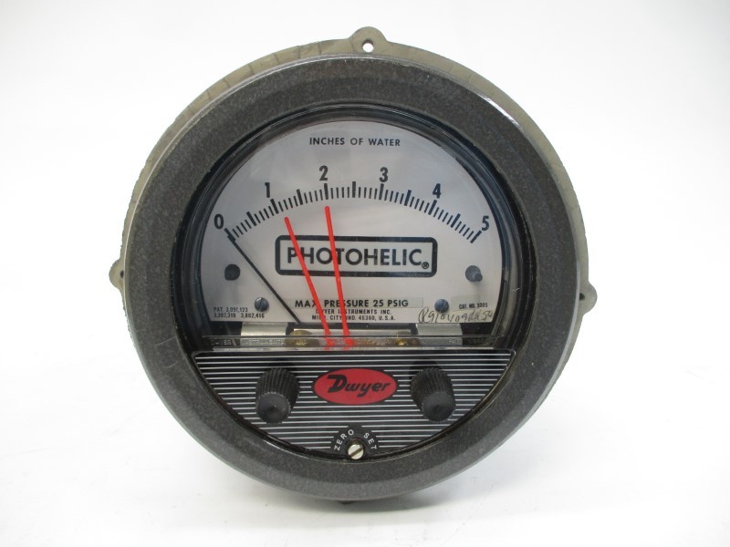 DWYER 3005 117V 10A 25PSI 0-5″H2O NSMP