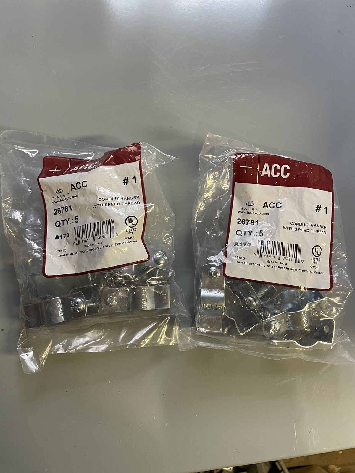 [QTY 10!] NEW Halex 26781 ACC Conduit Hanger w/ Speed Thread