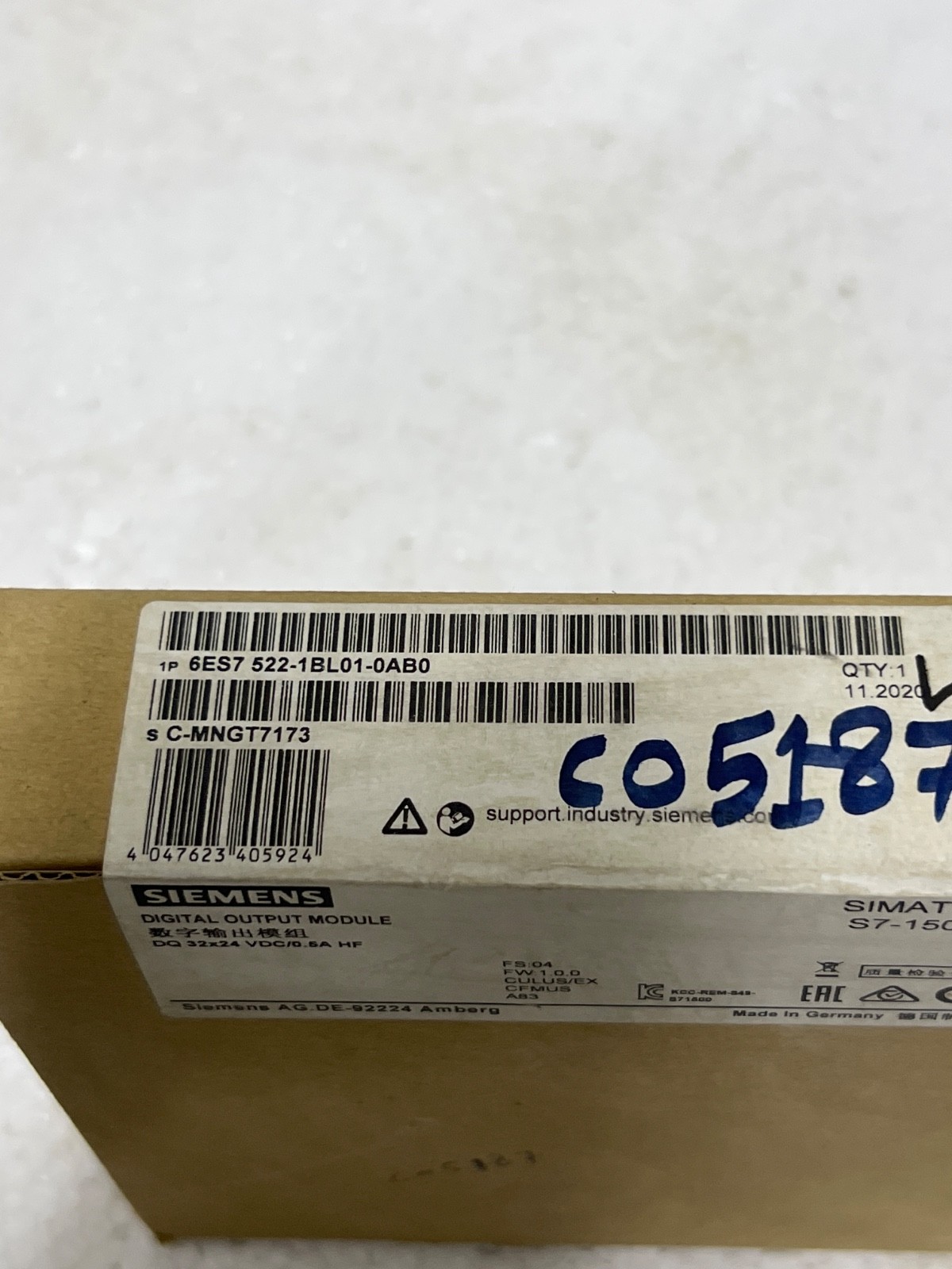 Siemens Simatic S7-1500 Digital Output Module 6ES7522-1BL01-0AB0