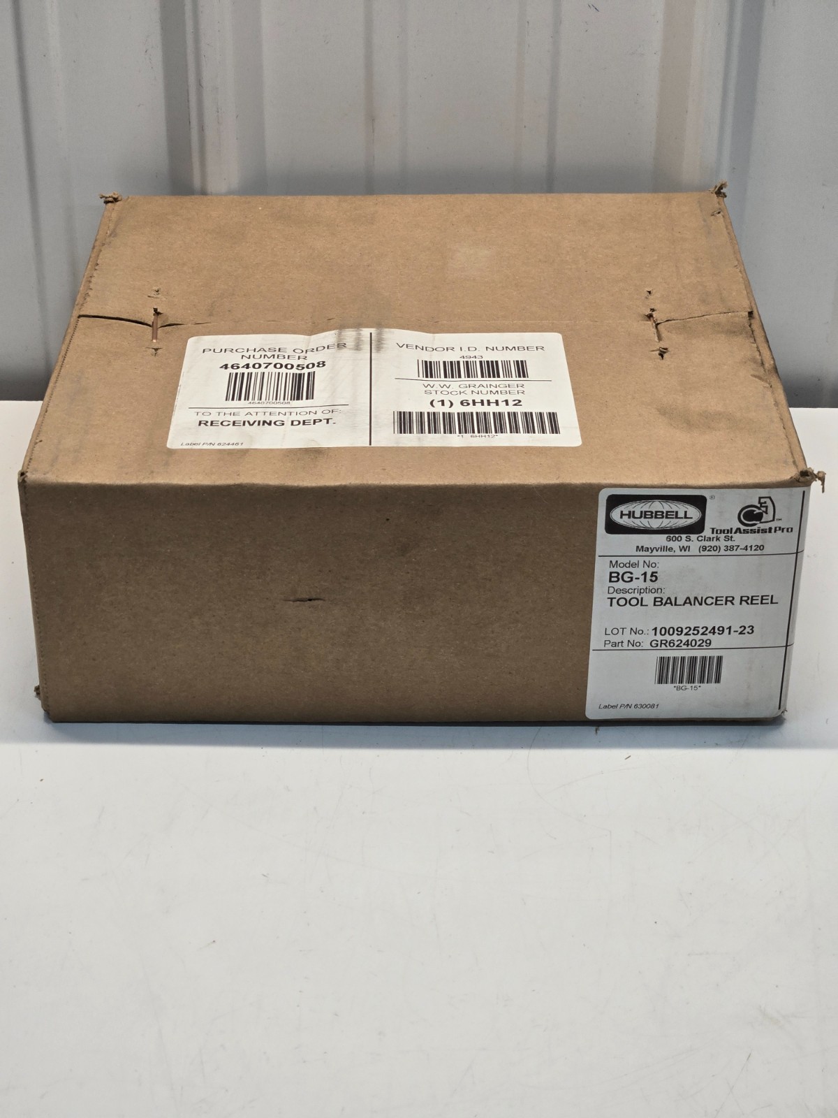 Hubbell Bg-15 Tool Retractor 8.0 Ft For 10.0-15.0 Lb FREE SHIP NEW IN BOX r4
