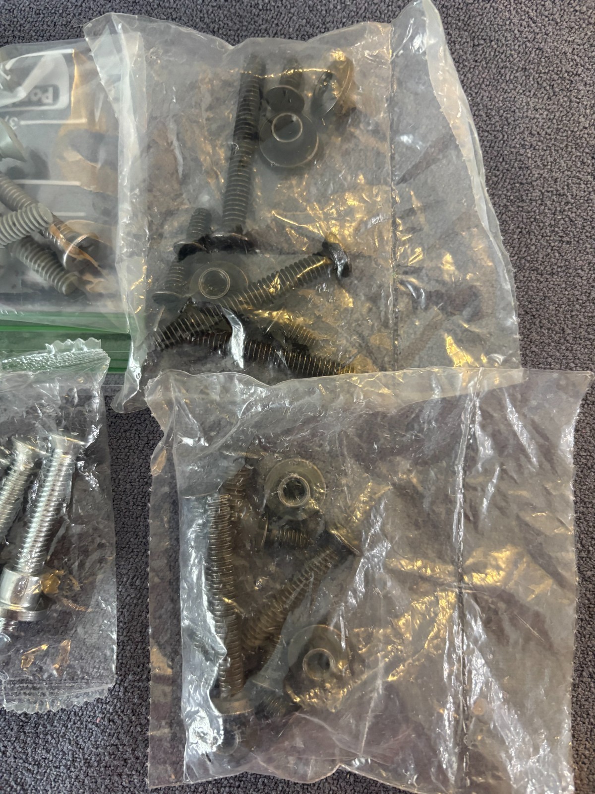 Misc Lot of T-Nuts, Thru Bolts and 1/4×20 Machine Screws – New
