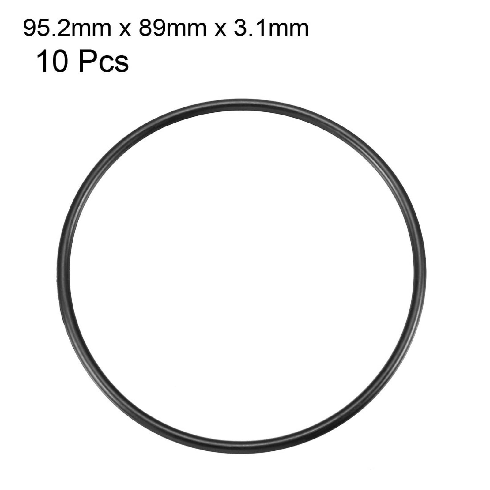 10Pc Mechanical Black Rubber O Ring Oil Seal Gaskets 95.2x89mmx3.1mm