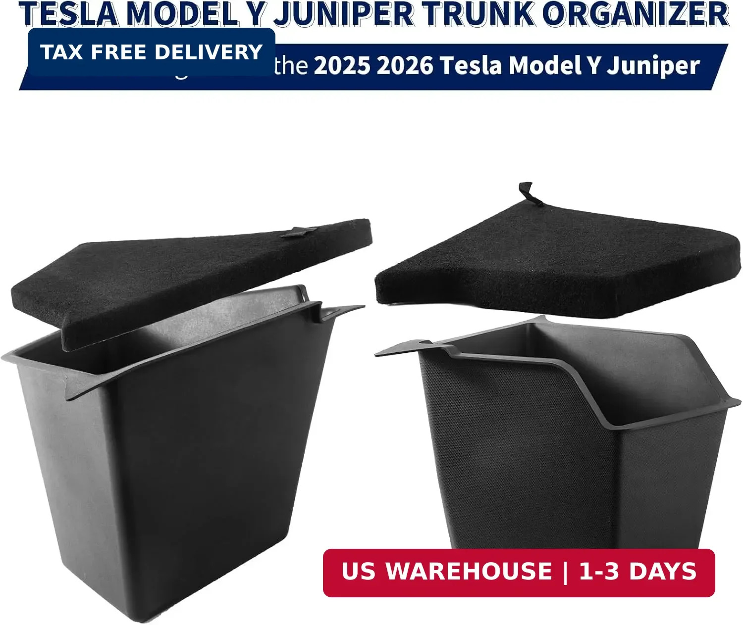 Tesla Model Y Juniper Rear Trunk Storage Bins 2025 2026 Tesla Model Y Juniper Tr