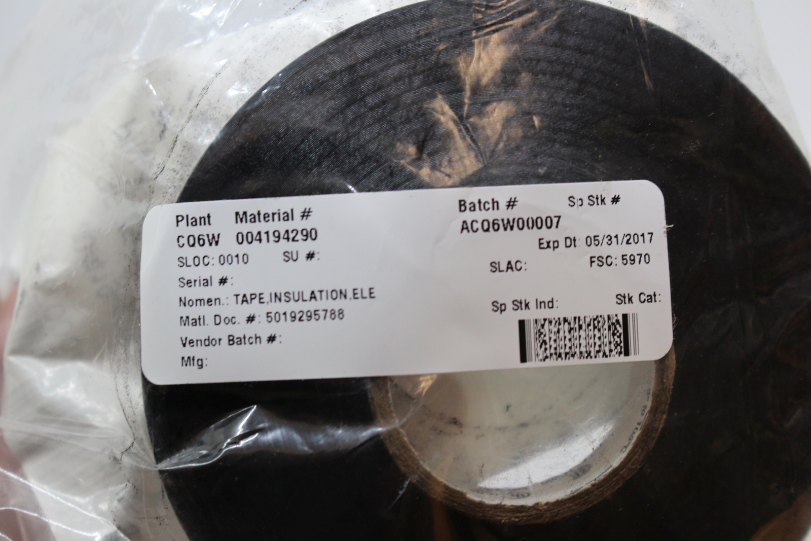 Electrical Flame Retardant Insulation Tape #37, 5970-00-419-4290, M24391-01