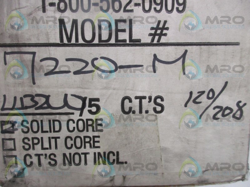 OSAKI ELECTRIC 7220 OW09HT WATTHOUR METER NSMP