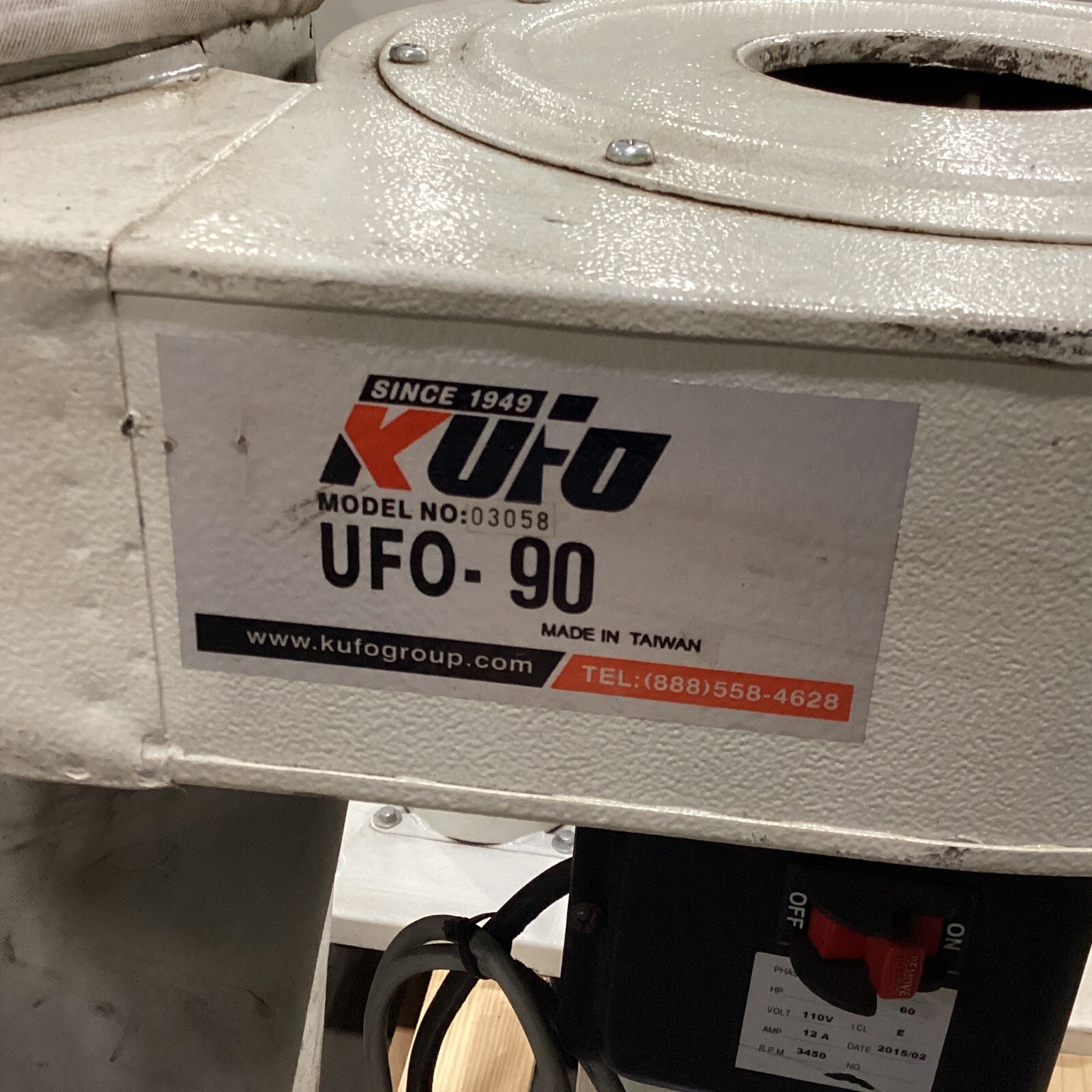 Kufo Seco UFO-90 Vertical Bag Dust Collector 003058 #613NRFMLA17