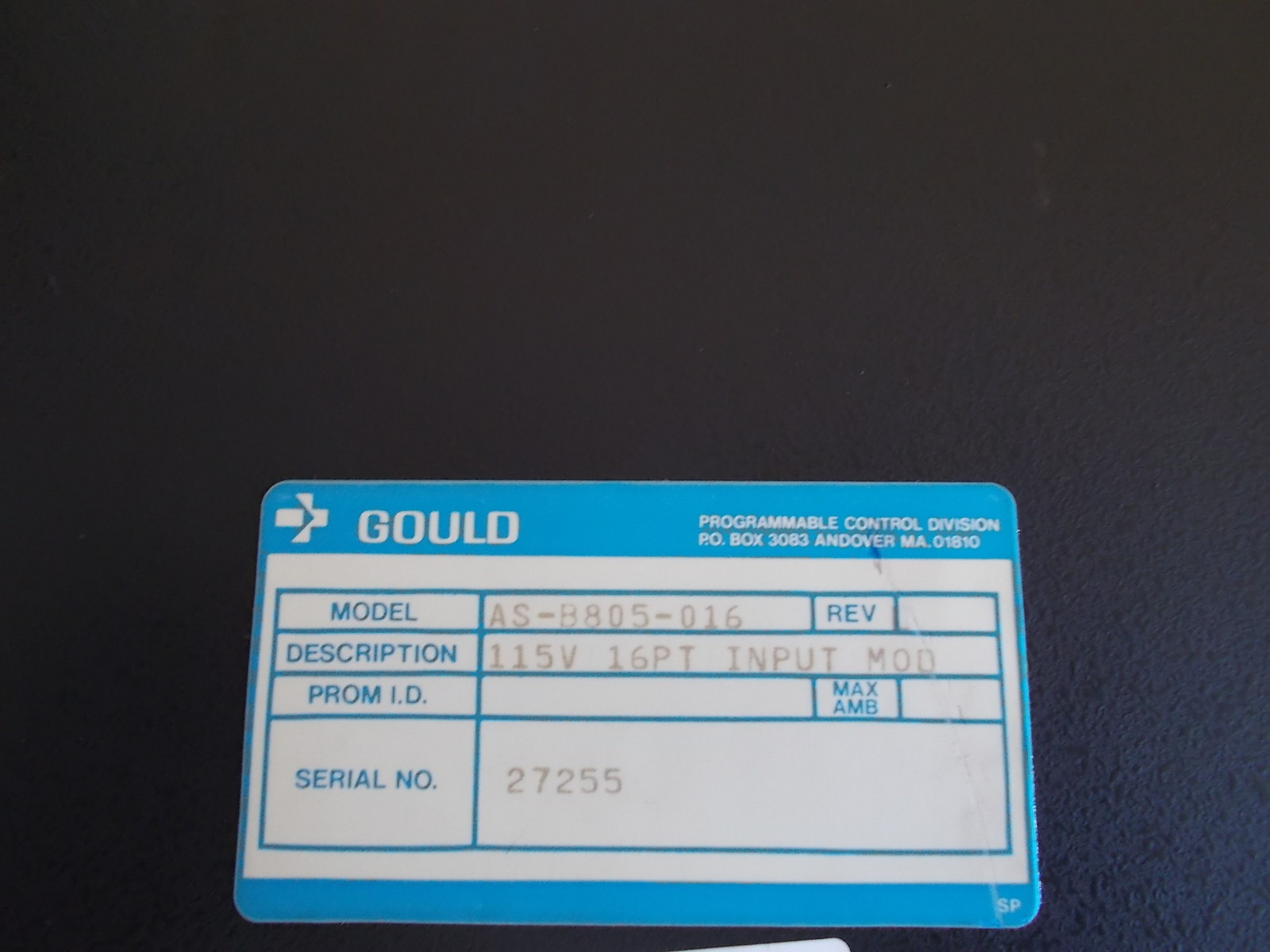 Gould B805 115VAC Input Module Model AS-B805-016 *FREE SHIPPING*