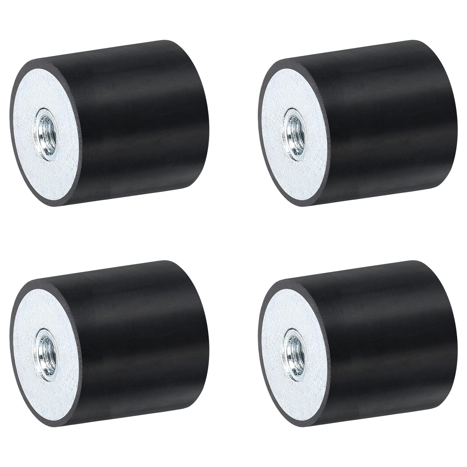 4Pcs 20 x 20mm M5 Thread Female Rubber Mounts, Silent Block Base Block