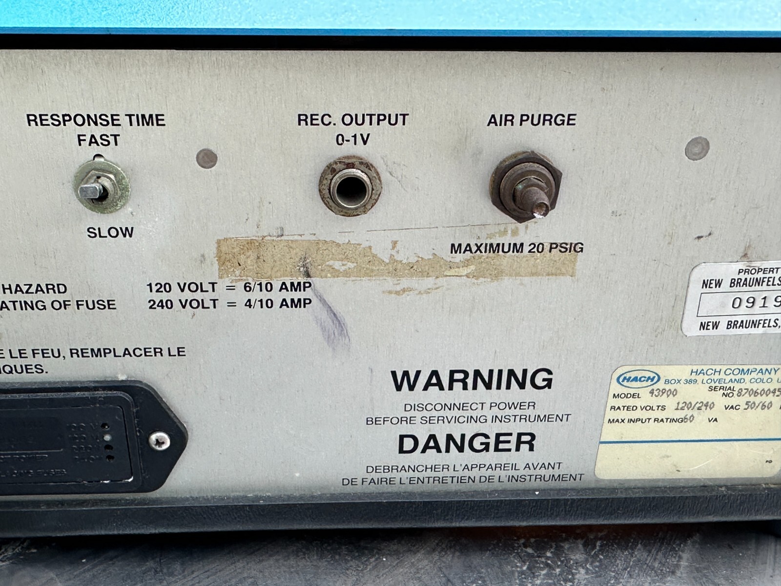 HACH Ratio / XR Turbidimeter Model 43900 w/Extras