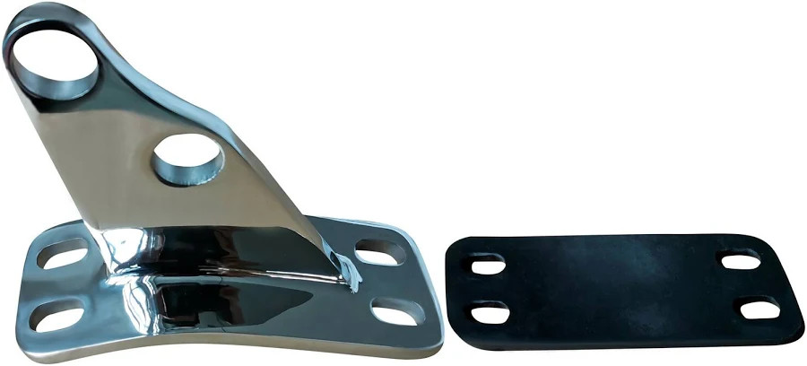 Exhaust Bracket Peterbilt Stainless Steel Angled Fits 359, 379 Replaces 14-14186