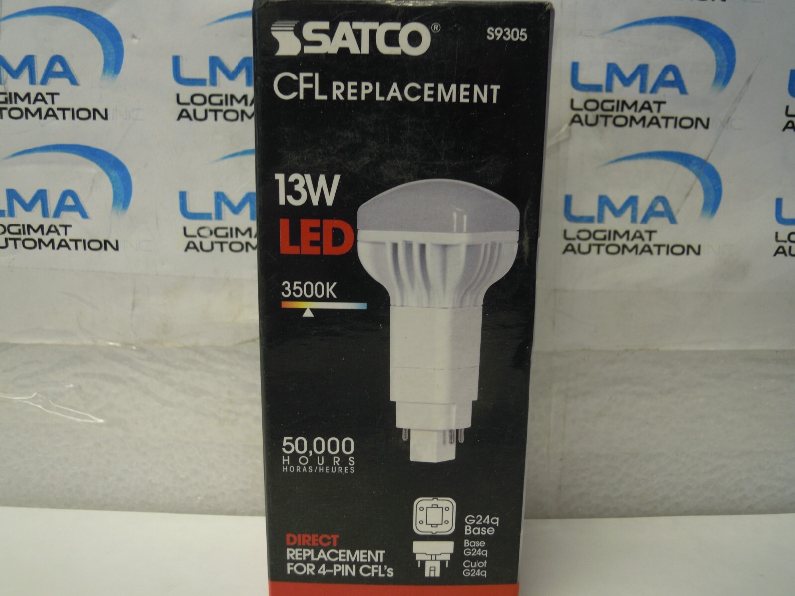 SATCO 13G24Q/LED/3500K VERTICAL CFL LED 13W 4-PIN G24Q 3500K LIGHT LAMP BULB*NEW