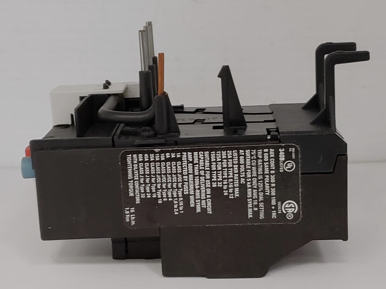 EATON ZB32-1,6 XTOB1P6CC1 THERMAL OVERLOAD RELAY 1-1.6A 3 POLE 1NO 1NC NIB