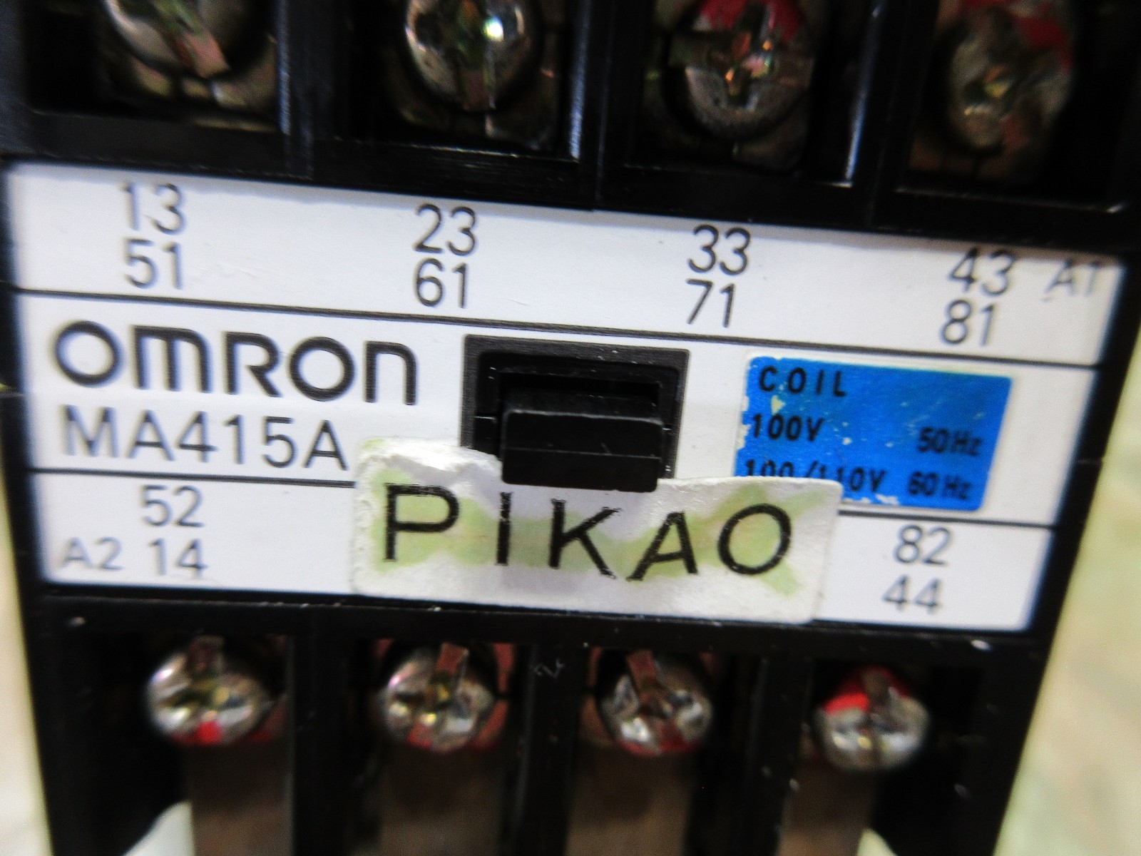 OMRON MAGNETIC CONTACTOR UNIT MA415A PIKAO JIS C 4531 AC11 CNC 100 COIL V