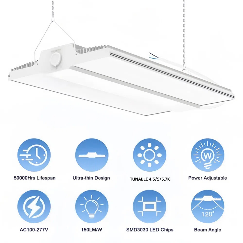 300W LED Linear High Bay Light Commercial Factory Shop Light 3000K-5000K 45000LM