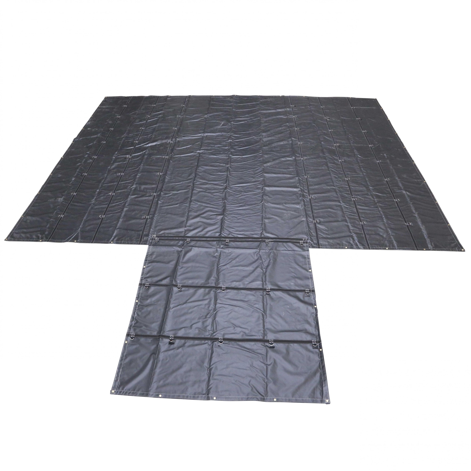 USCC Lightweight Lumber Tarp – 24′ X 18′ w/8′ Drop and Flap – 14oz Black Tarp