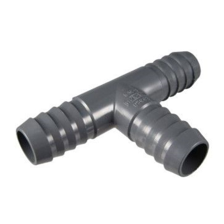 Spears USA 1″ PVC Barbed Insert Tee 1401-010 Barb Size, D2609 Gray – 3pc