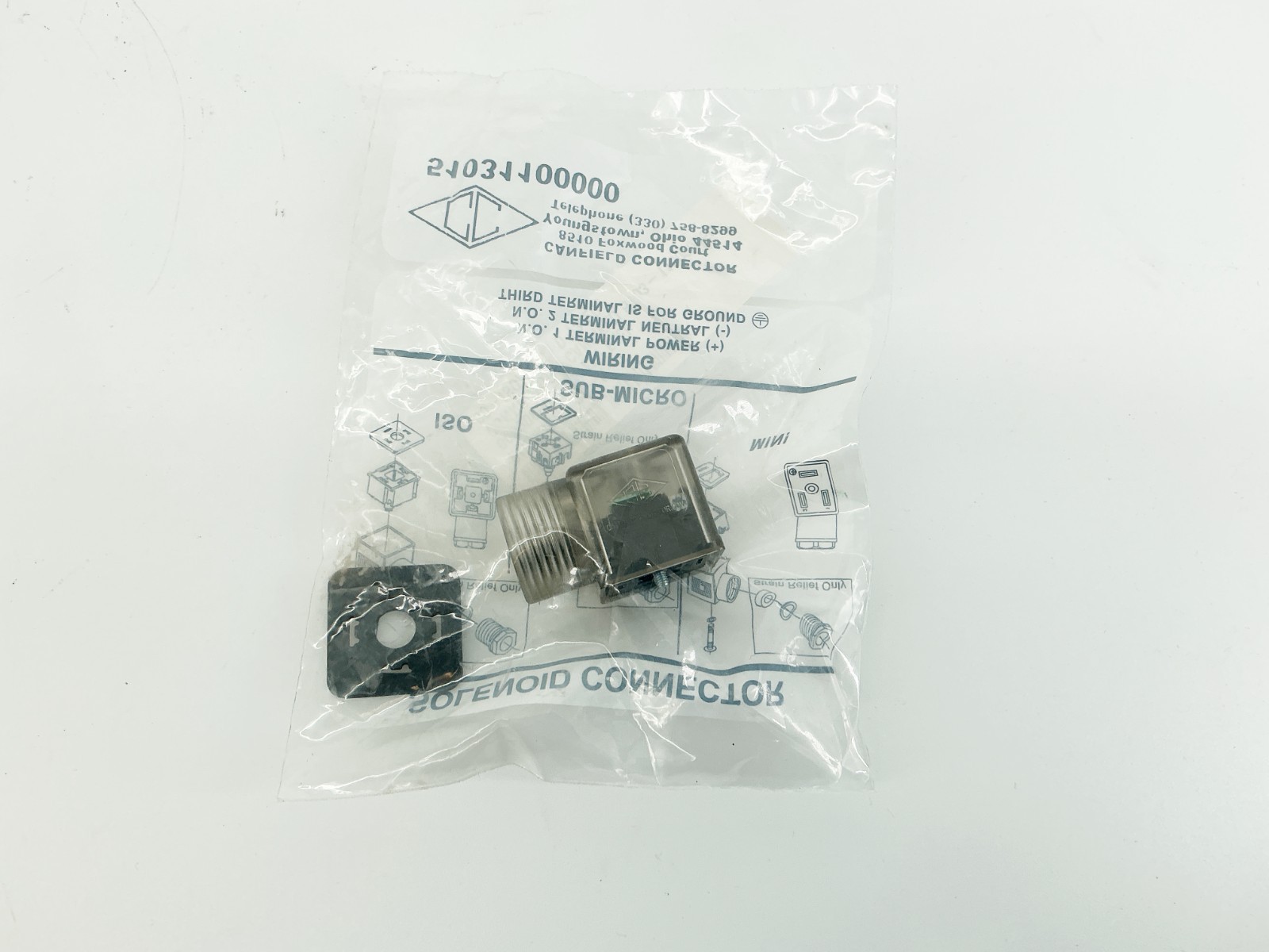 New Lot of 2 Canfield 51031100000 Solenoid Connector 6-48V 50/60Hz