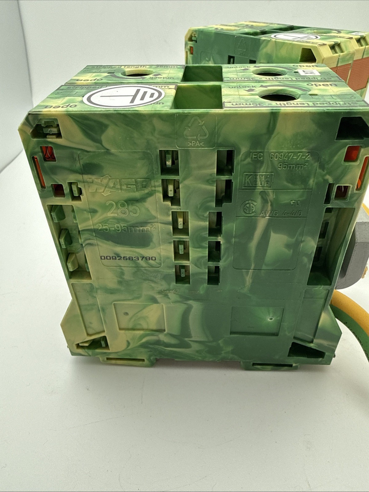 WAGO 285 25-95mm IEC 60947-7-2 Through Terminal