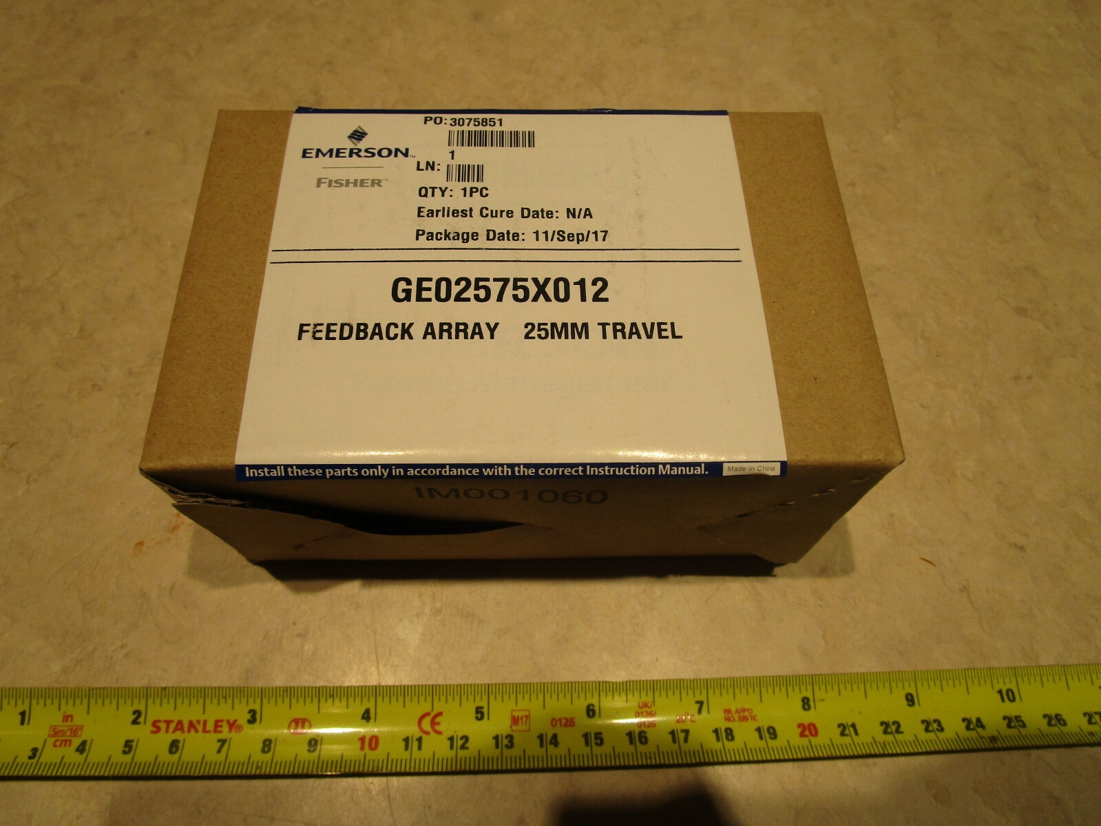 EMERSON GE02575X012 FEEDBACK ARRAY 25MM TRAVEL, C0159