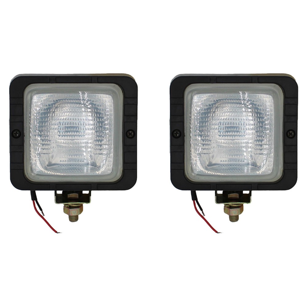 2 Pack 12 Volt Halogen Flood Lamps for Excavators 4″ x 4.5″ 55 Watt Bulbs