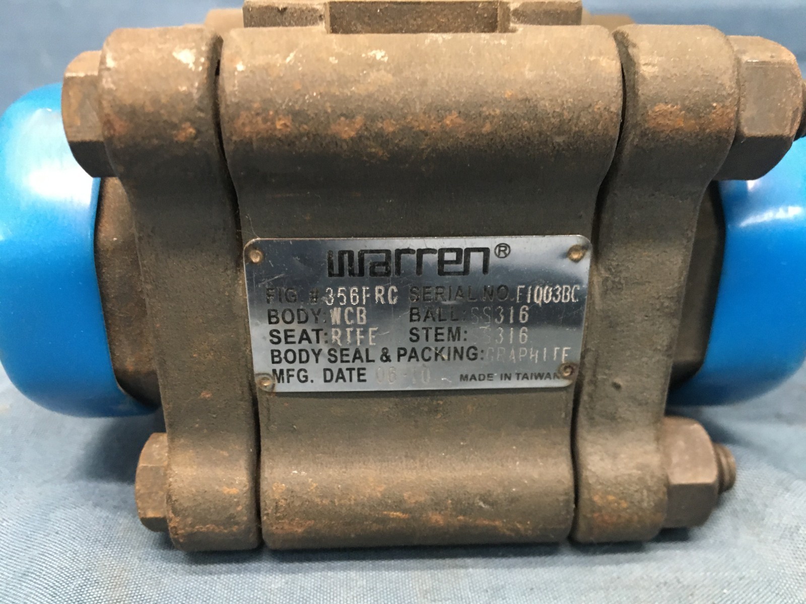 Warren 356FRG 1″ Ball Valve 2000WCB WOG 316 Stainless Steel