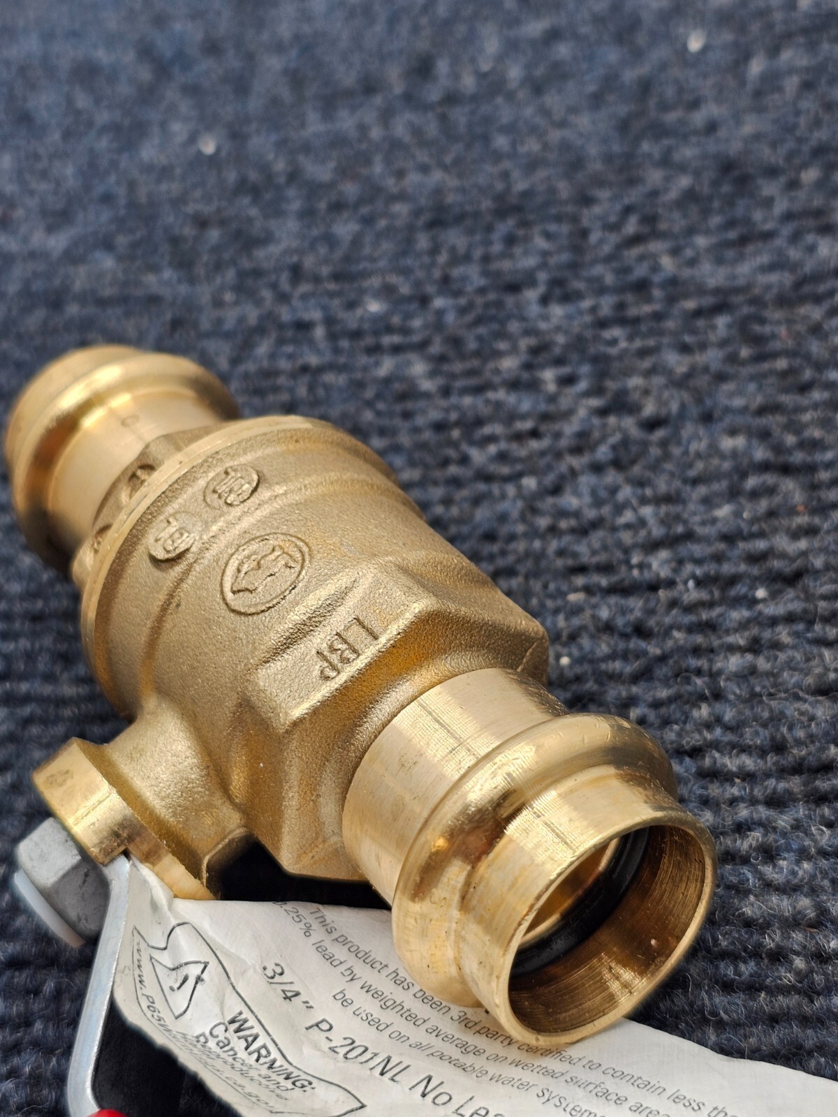 Legend Valve 101-204NL 3/4″ P-201NL Brass Press Fitting NPT Connection