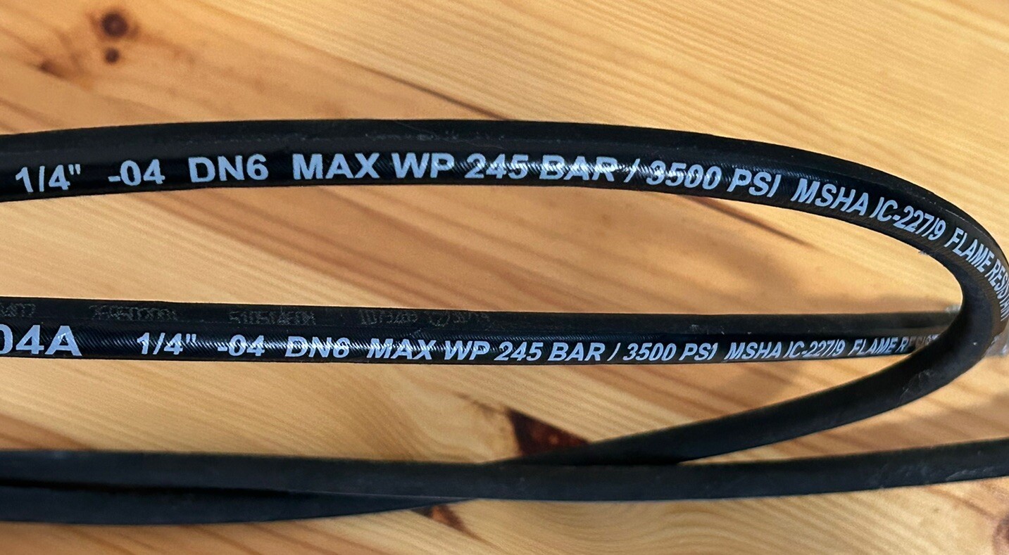 1/4″ X 103” Hydraulic Hose SAE100R17 3500 PSI Straight Female JIC Ends (96 108)