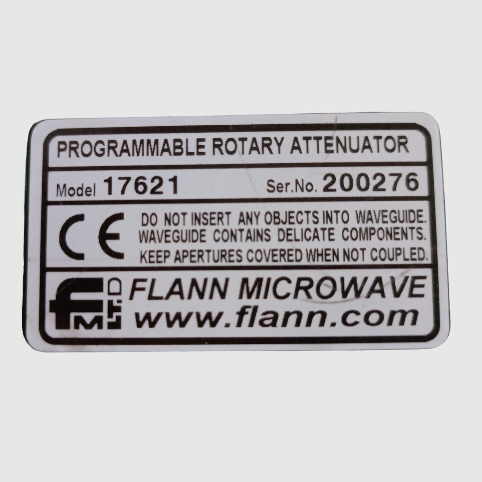 Flann Microwave Programmable Rotary Attenuator 17621 9.84-15.0GHz wg-17 r-120