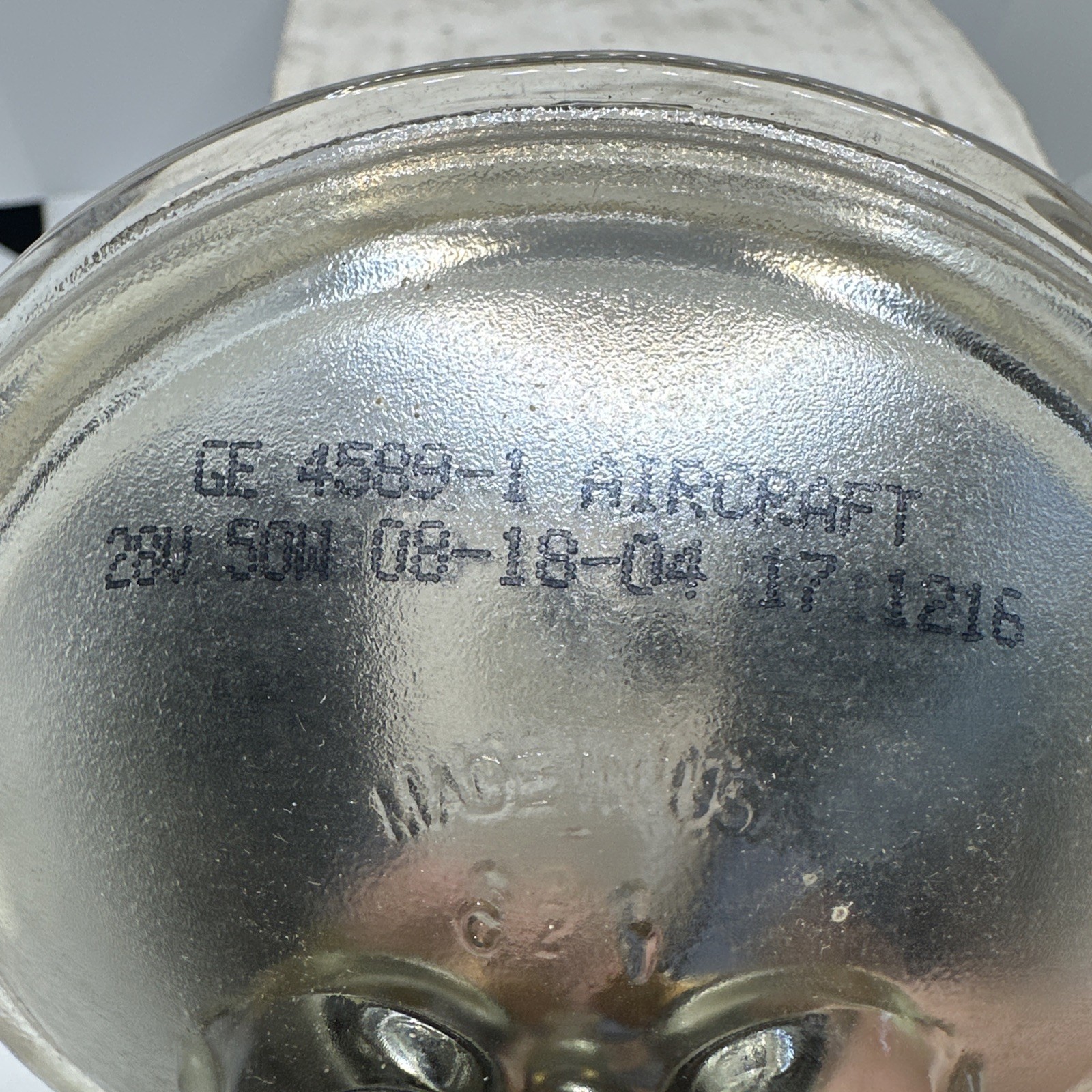 Lot of 2 GE 4589-1 Aircraft 28v 50w Seal Beam Lamp 24volt Made In USA