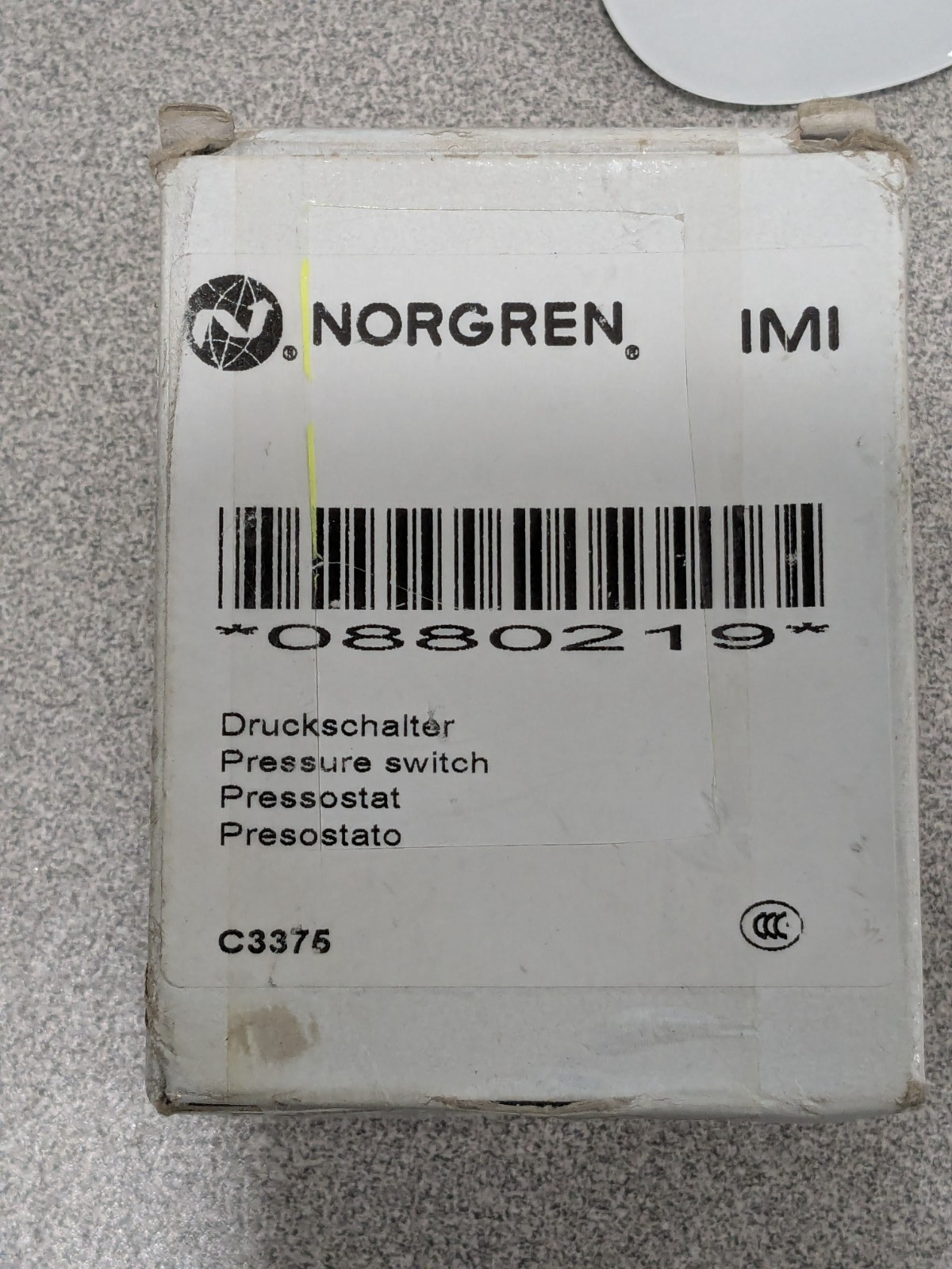 Norgren | Pressure Switch 0.2 – 2 Bar 0880219