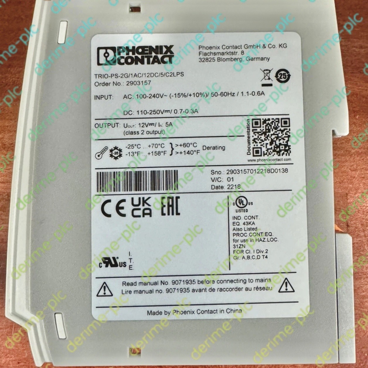 1pcs new Phoenix 2903157 TRIO-PS-2G/1AC/12DC/5/C2LPS Switching Power Supply