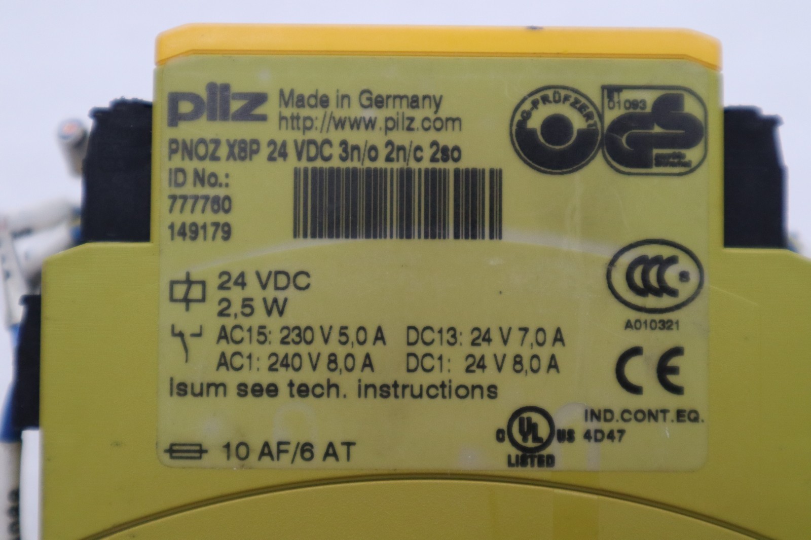 PILZ 24V 2.5W SAFETY RELAY PNOZ XSP 24VDC2 PNOZ STOCK H1826