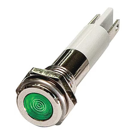 Flat Indicator Light, Green, 120Vac, 24M072