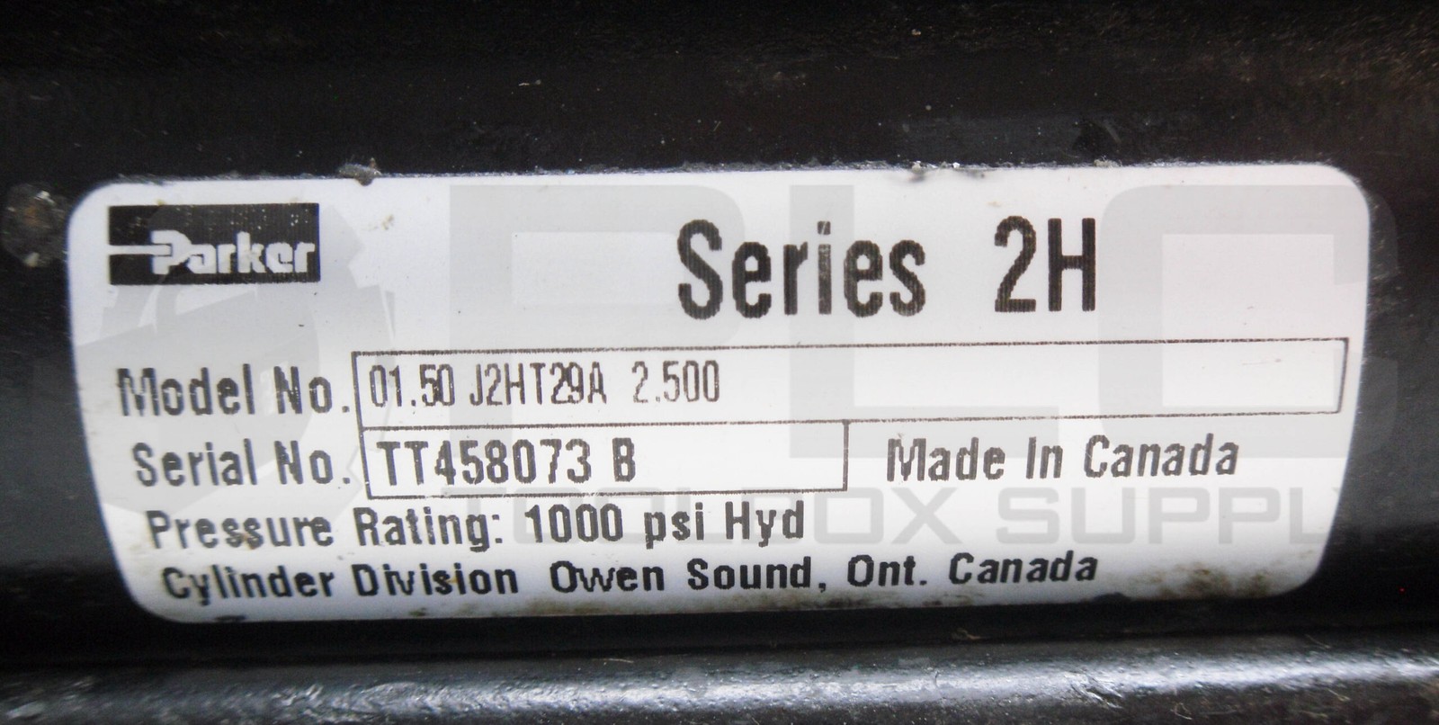 PARKER TT458073 B CYLINDER, SERIES 2H, 1000 PSI (01.50 J2HT29A 2.500, 814-4072)