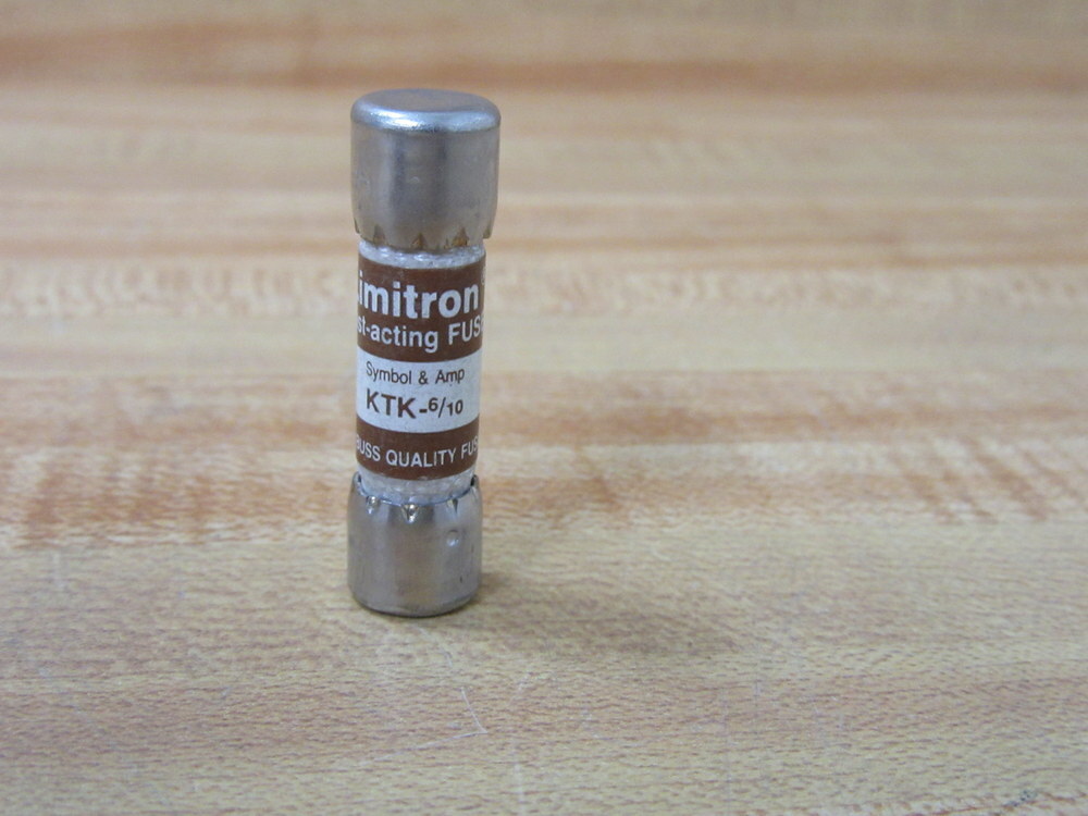 Bussmann KTK-6/10 Limitron Fast-Acting Fuse Cooper KTK6/10 (Pack of 8)