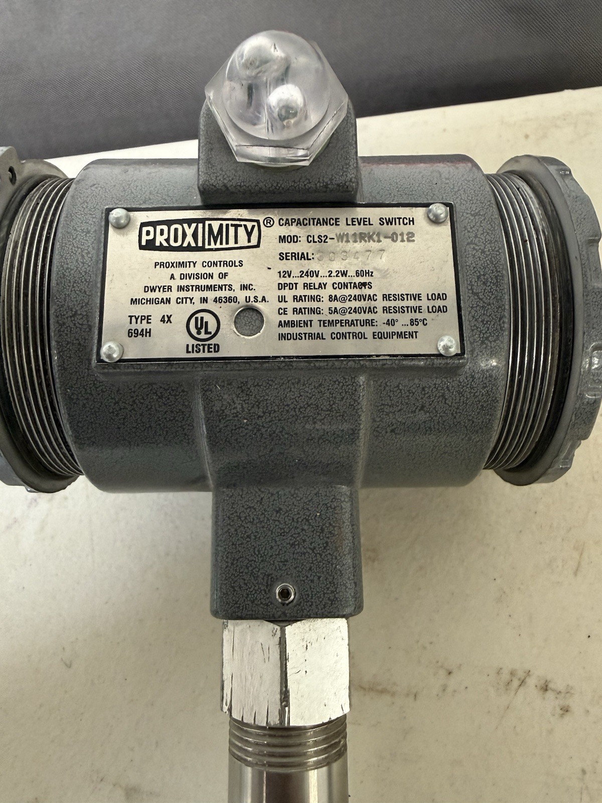 Proximity Controls CLS2-W11RK1-012 Capacitance Level Switch Type 4X Dwyer