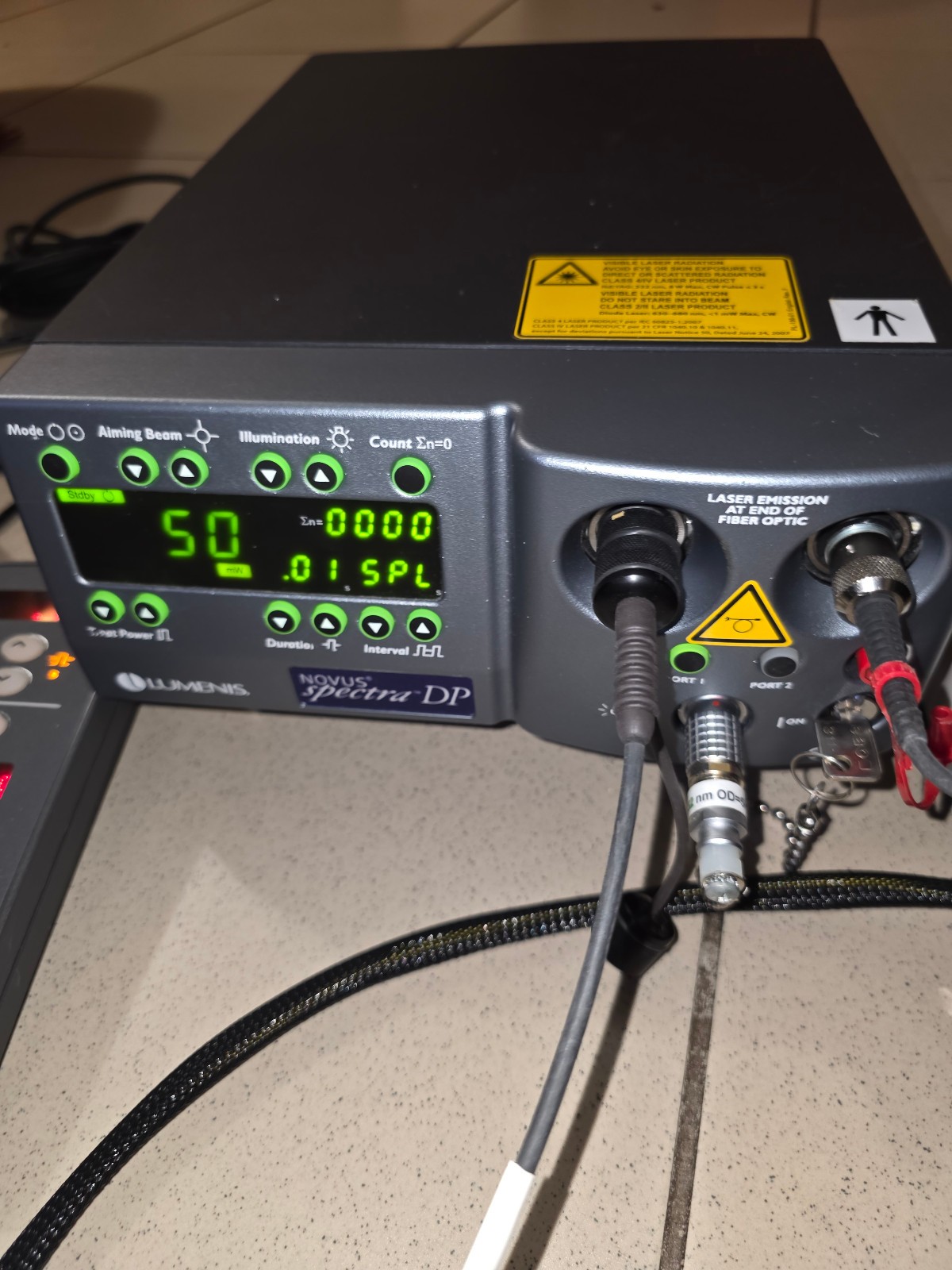 LUMENIS NOVUS SPECTRA DP LASER SYSTEM LIO and Zeiss attachments