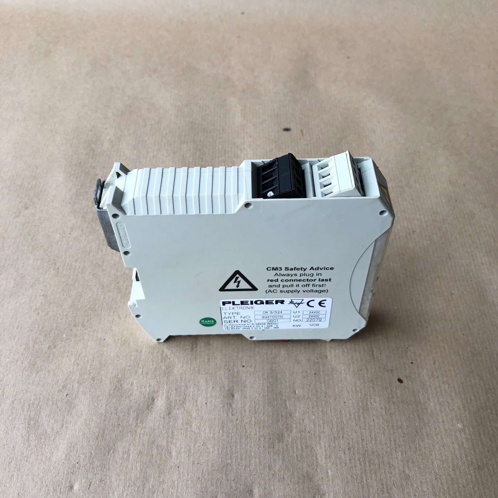 PLEIGER CM3/S24 CONTROL MODULE 9341100110