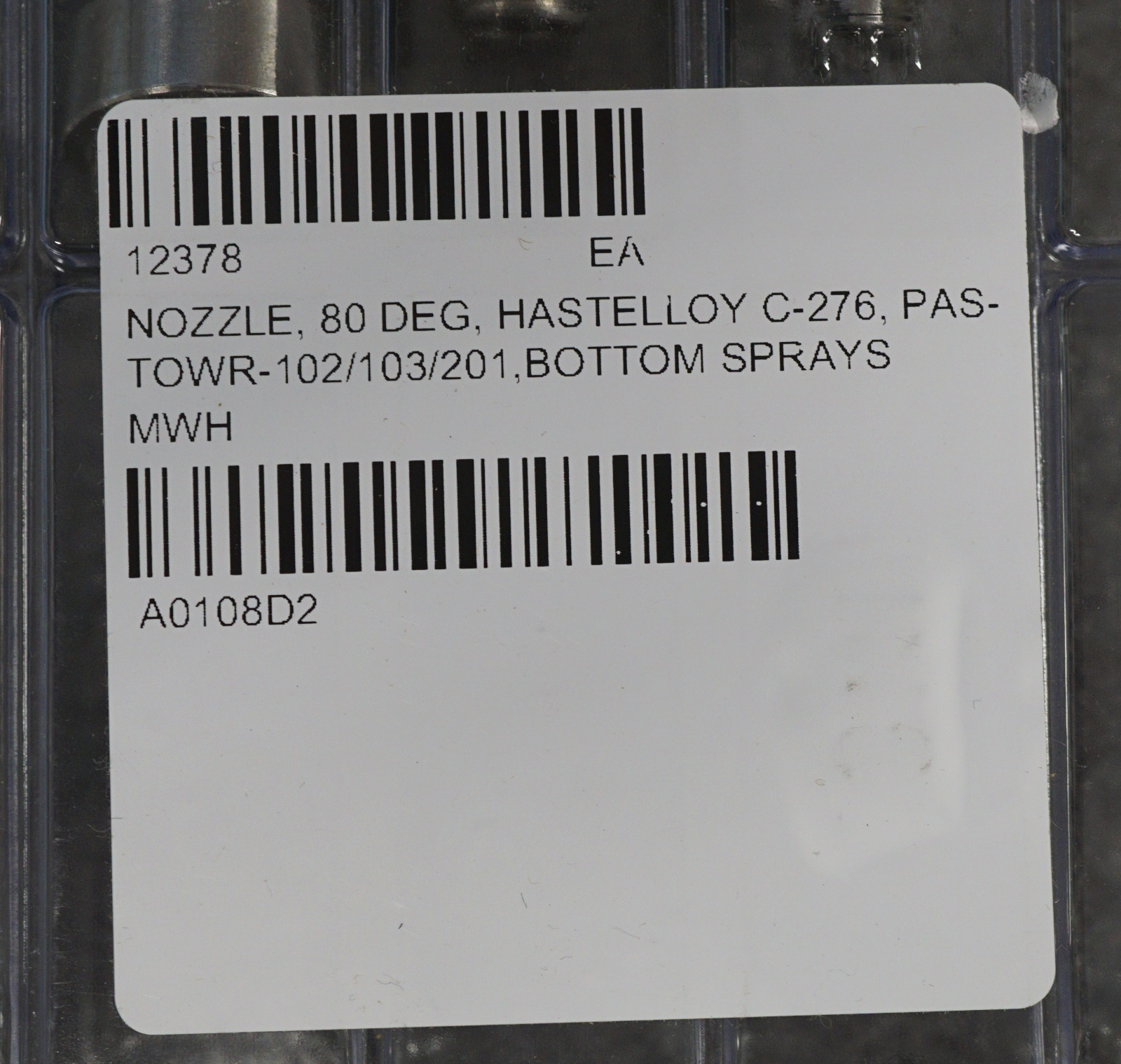 15 LOT BETE 0680 SPRAY NOZZLES HASTELLOY C-276 PAS-TOWR-102/103/201 BOTTOM SPRAY