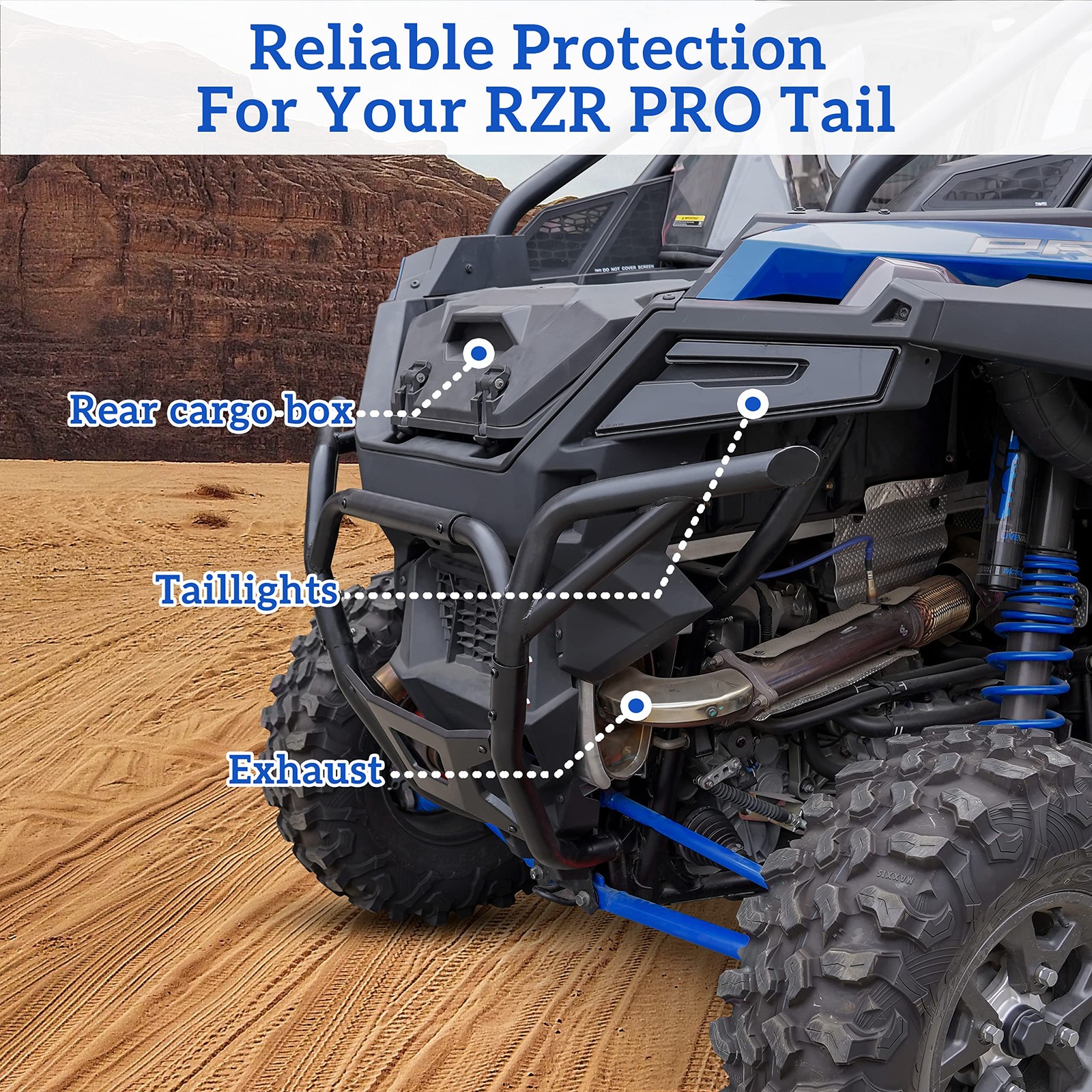 SAUTVS Rear Bumper for Polaris RZR PRO XP/Turbo R/PRO S 2020-2025 2026 Access…