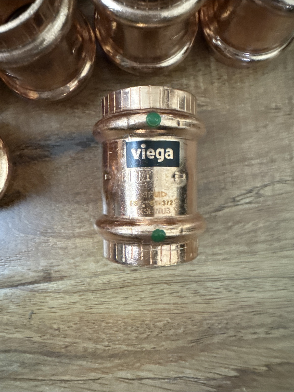 Lot of 28 Viega 78057 1″ ProPress Copper Coupling w/Stop