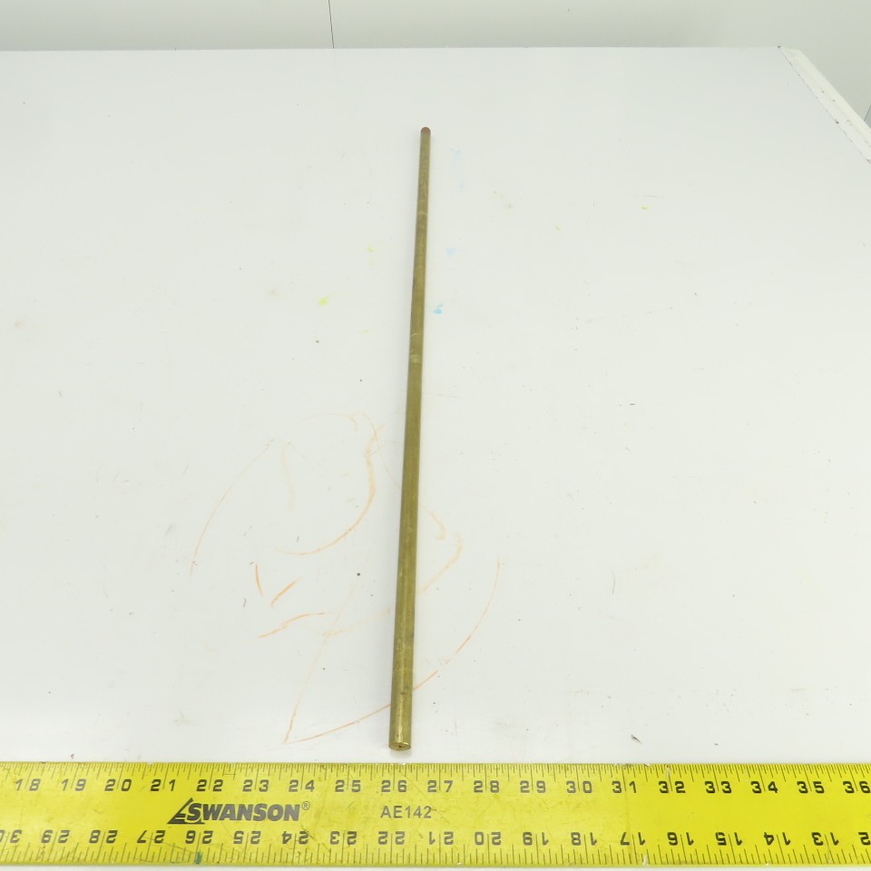 1/2″ Solid Brass Round Bar Stock 29-1/2″ OAL