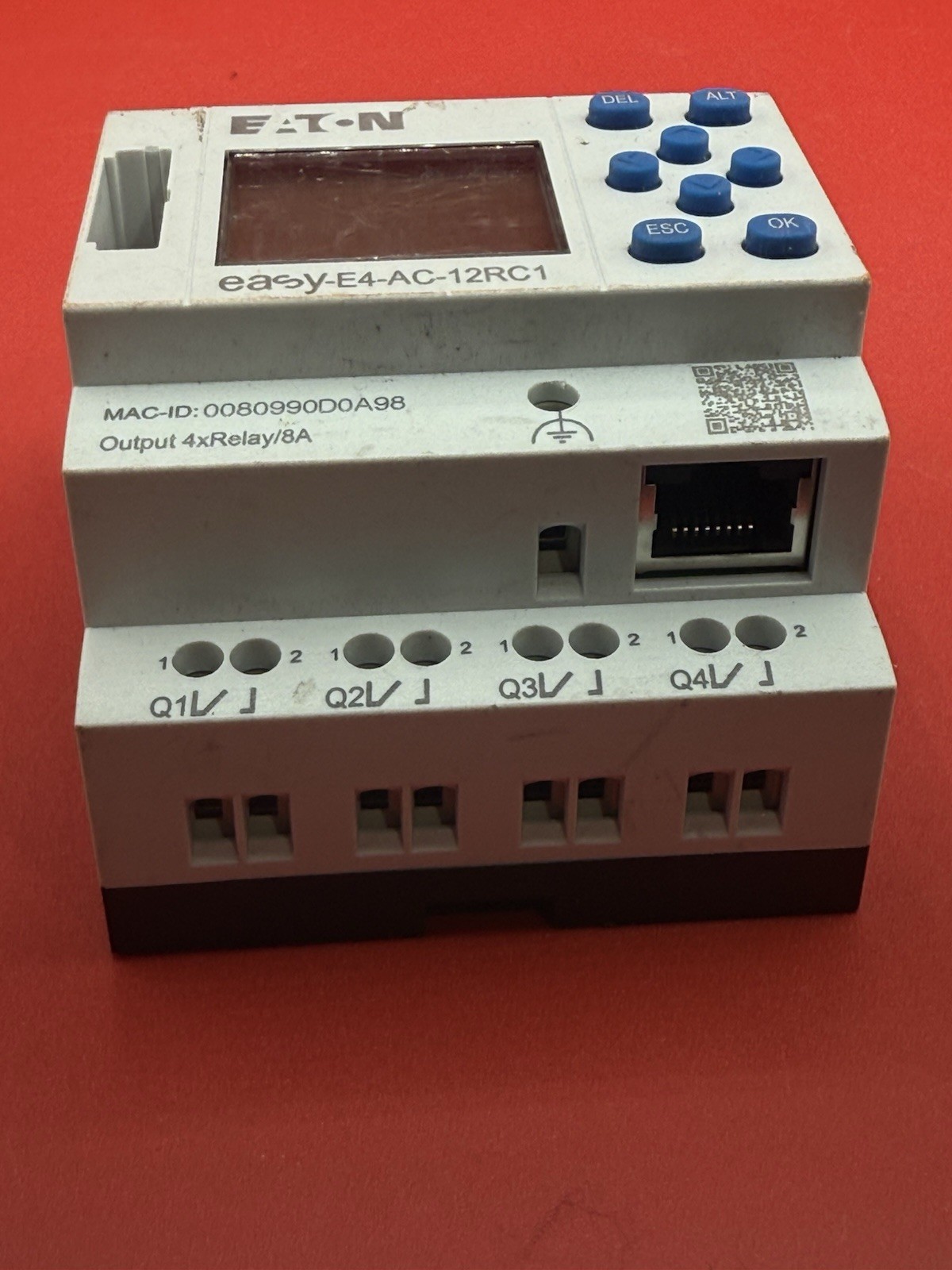 EATON EASY-E4-AC-12RC1 CONTROL RELAY 100-240VAC 50/60HZ 8A G2A