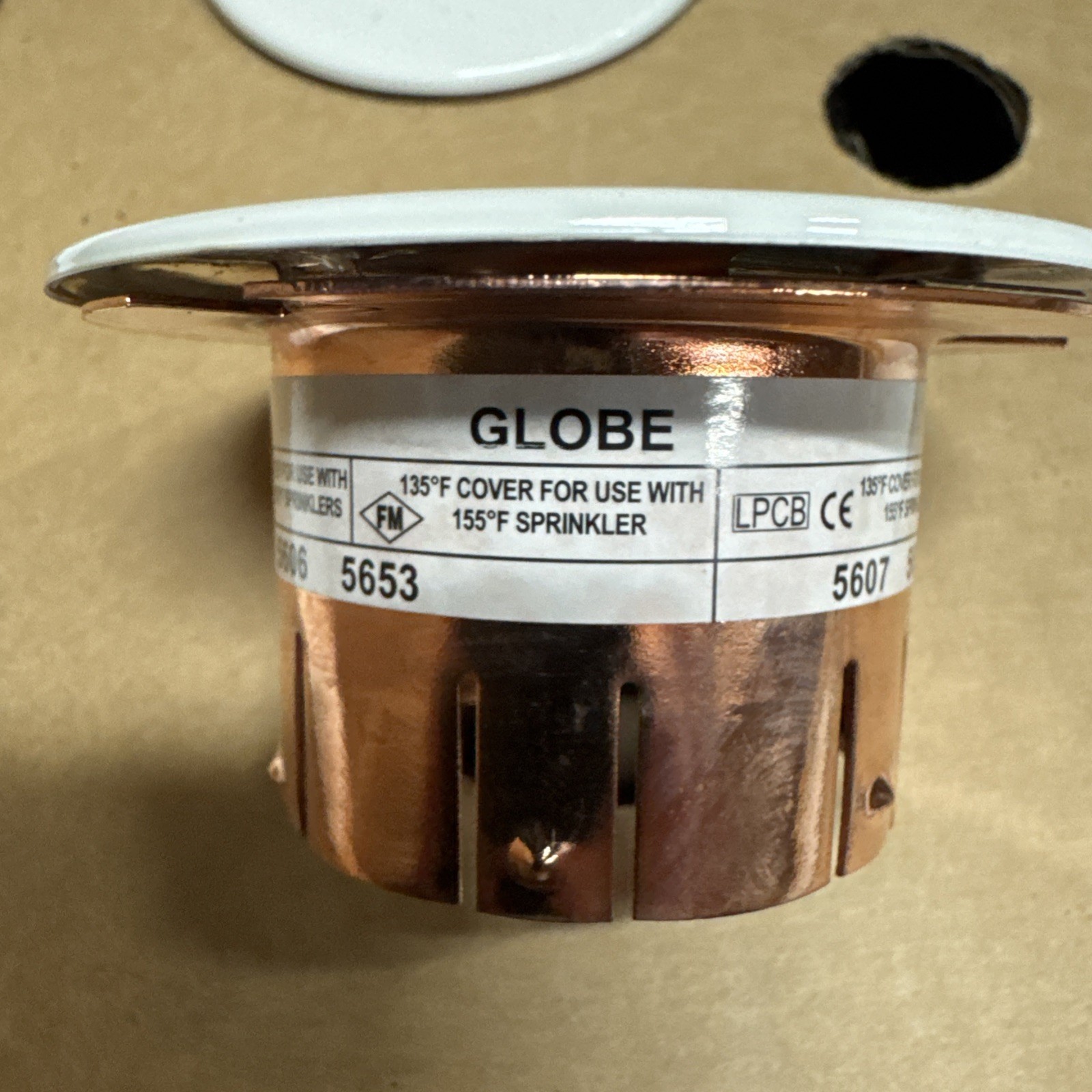 Globe Automatic Sprinkler 1″ Adjustable Cover Plate 135F 57C White 20pcs 332892