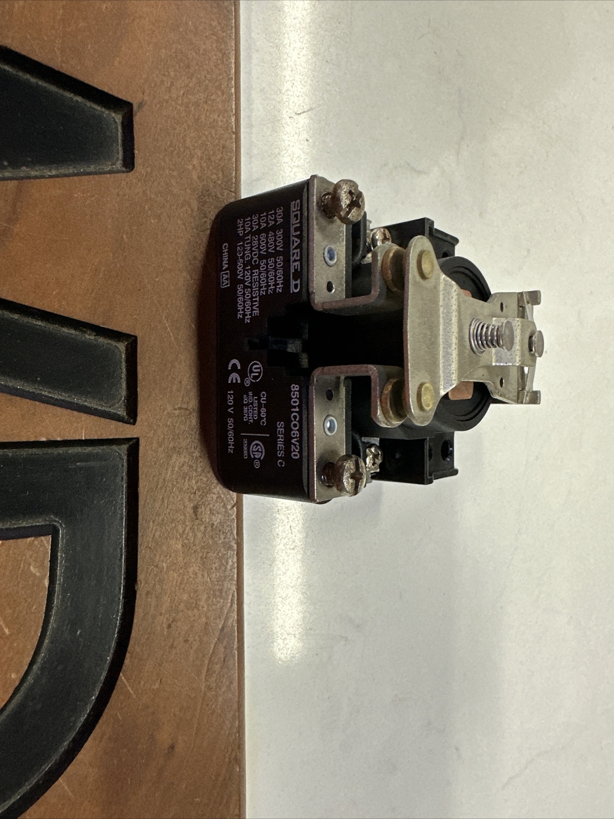 SQUARE D RELAY 8501CO6V20 SERIES B 2NO- 2NC 120VAC COIL 30 AMP 2 POLE NOS