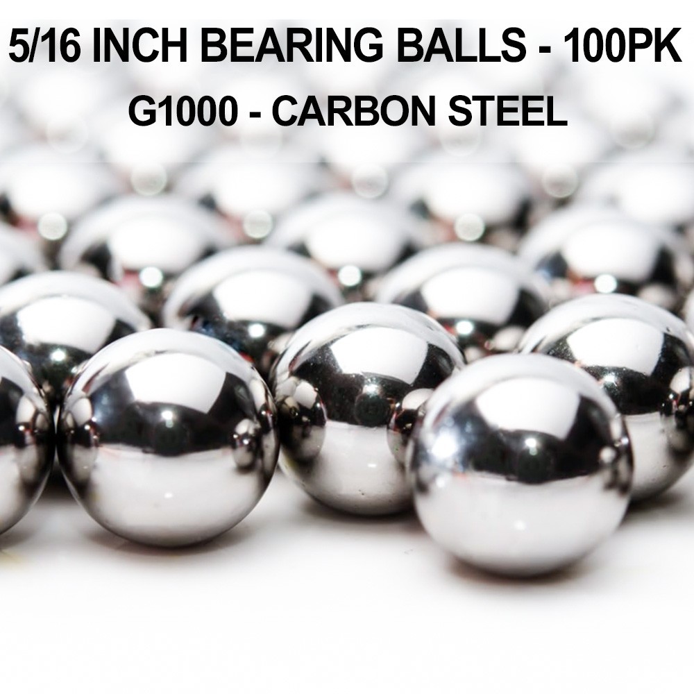 5/16 Inch Carbon Steel Bearing Balls – 100 pack – G1000 – 1015 Carbon Steel