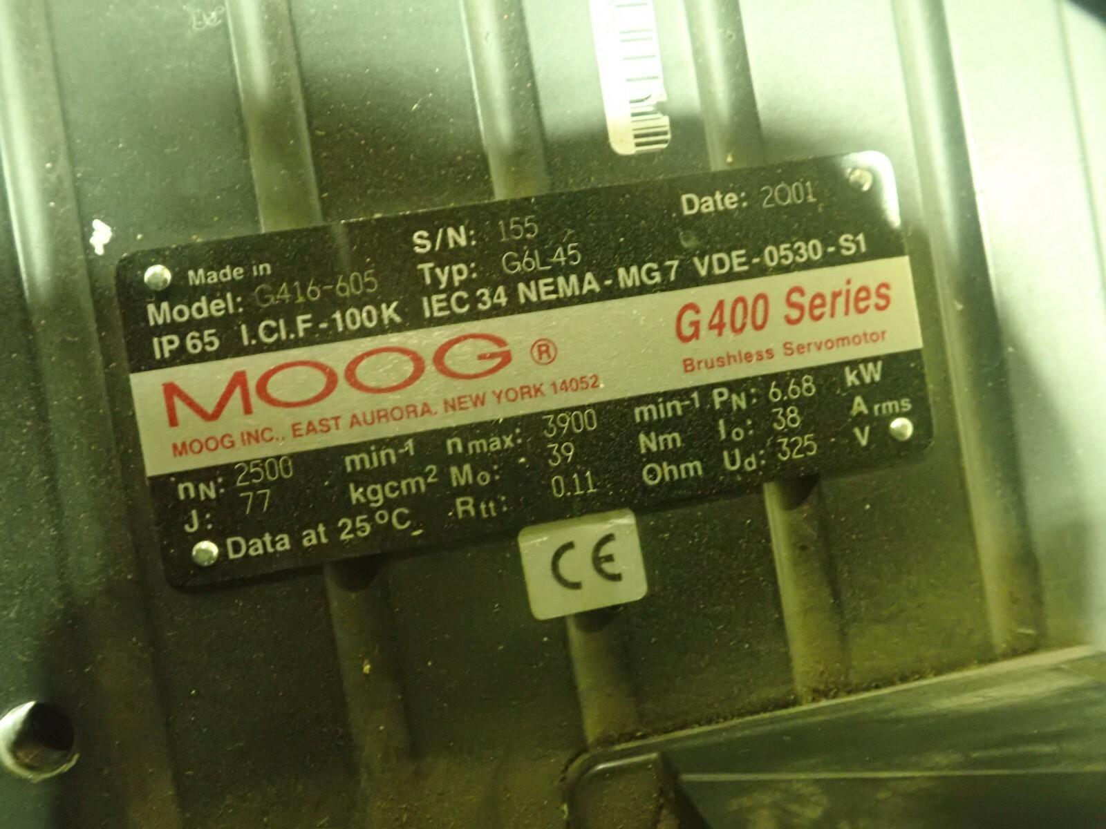 Moog G416-605 Servo Motor_G400 SERIES